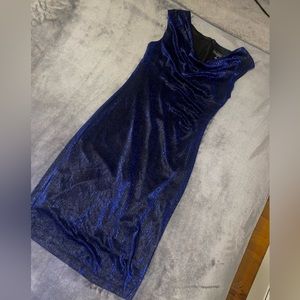 Cute short royal blue and black party dress! :)